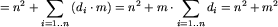    = n^2 + sum_i = 1..n left...