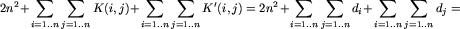2 n^2 + sum_i = 1..n sum_j ...