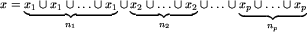 x=underbracex_1cup x_1cupldot...