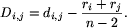  D_(i,j)=d_(i,j)-(r_...