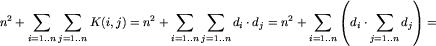 n^2 + sum_i = 1..n sum_j = ...