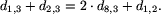  d_(1,3)+d_(2,3)=2 c...