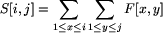 S[i,j] = sum_(1 le x...